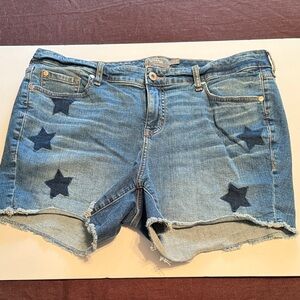 Torrid Denim Star-Embellished Shorts